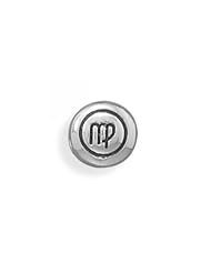 MMA Silver - Oxidized Virgo Zodiac Bead
