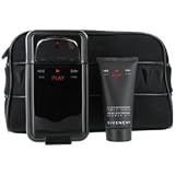PLAY INTENSE by Givenchy Gift Set for MEN: EDT SPRAY 3.3 OZ & HAIR AND BODY SHOWER GEL 1.7 OZ &TOILETRY BAG