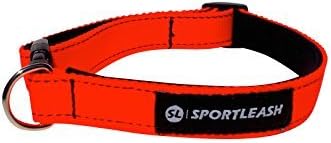 SportLeash Neoprene Sportcollar, Neon Orange with Black Thread