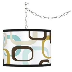 Swag Style Countess Square Scramble Shade Plug-In Chandelier