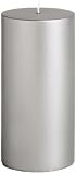 Tag 201707 Unscented 3-Inch by 6-InchHigh Quality Pillar Candle, Metalic Silver