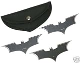 Batman 3 Knife Set- New With Pouch-Batarang