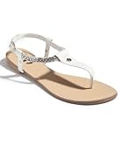 G by GUESS Carly Sandal, WHITE (7)