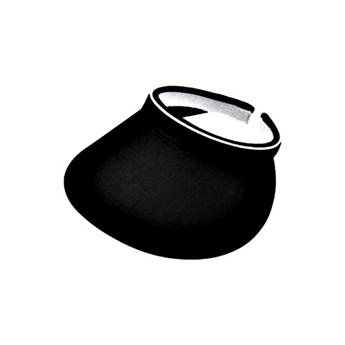 MG Ladies Brushed Cotton Twill Clip-On Visor (Black)