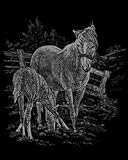 Royal Brush Silver Foil Engraving Art Kit 8X10 Mare & Foal SILF-15, 3 Item(s)/Order