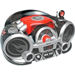 Emerson Radio Hot Wheels HW200 Rock N' Race Boombox (Red/Black)