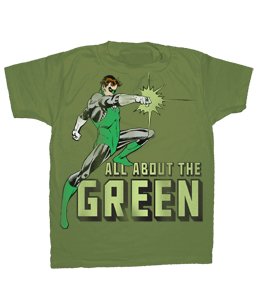  GREEN LANTERN "ALL ABOUT THE GREEN" Fitted Mens Tee DC Comics