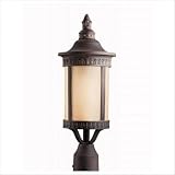 Bundle-26 Randolph Fluorescent Light Outdoor Post Lantern in Prairie Rock (4 Pieces) Finish: Black