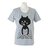 (ネネット）ne-net　今季ビスケットにゃーTシャツ （女性）　3色入荷 (ブルー)