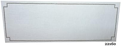 Linen Cork Board Pin Board with a Nail Head Design 22x60 by Pavona Interiors