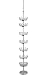Floor to Ceiling Shoe Tree Chrome