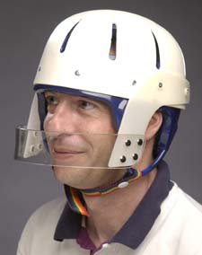 Hard Shell Helmet with Face bar - Tan, small