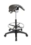 OSPST205 - Backless Stool, Saddle Seat, 22-1/2x22-1/2x25-35, Black