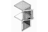 Bulk Storage Locker Double Tier 3' X 3' Add-On With Roof