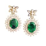 14K Emerald & Diamond Dynasty Earrings
