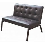 Trento Slipper Loveseat - Dark Brown