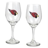 Arizona Cardinals NFL 2pc Wine Glass Set - Primary Logo