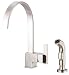 Danze D401544SS Sirius Single Handle Kitchen Faucet with Matching Brass Side Spray, Stainless Steel