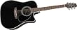 Takamine Pro Series EF341SC Dreadnought Acoustic Electric Guitar, Black with Case