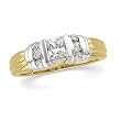 14K Two-Tone Gold Diamond Engagement Ring - 0.37 Ct.