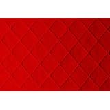 Medium Dining Chair Slipcover Long Pleated Skirt- Diamonds on Canvas- Red by 