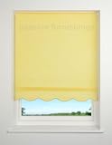 Light Yellow / Buttercup - Plain Scalloped Edge Roller Blind / Blinds - 180x160cm