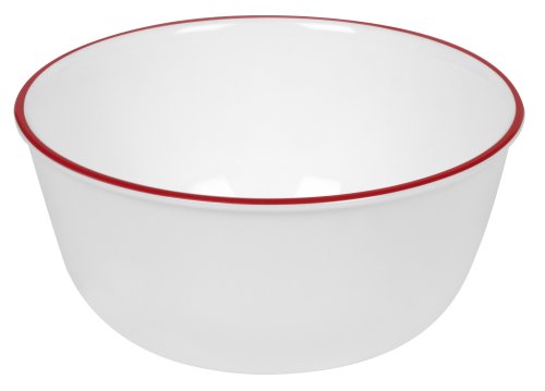 Corelle Livingware 28-Ounce Super Soup/Cereal Bowl, Red Floral