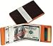 Visol VMC60 Brown & Orange Card and Money Clip Holder