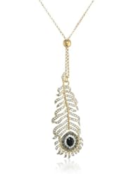 Juicy Couture Feather Pendant Necklace, 32"