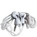 Earbud Stereo Headphones w/3.5mm Audio Jack (Black & Silver)