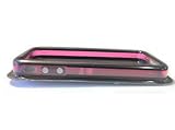 Pink and Black Translucent Two Tone Premium Bumper Case for Apple iPhone 4