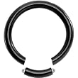 12 Gauge Black Anodized Titanium Segment Ring