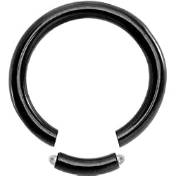 12 Gauge Black Anodized Titanium Segment Ring
