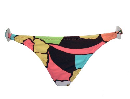 Split Multicolored Floral Ring Side Surf Swim Bottom (Small)