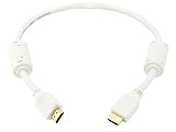 Premium 1.5ft (0.5M) Ultra-High Speed HDMI Cable - 120 Hz - Version 1.3 Category 2 - 1080p - PS3 - Blu-Ray - XBox360 - WHITE Color