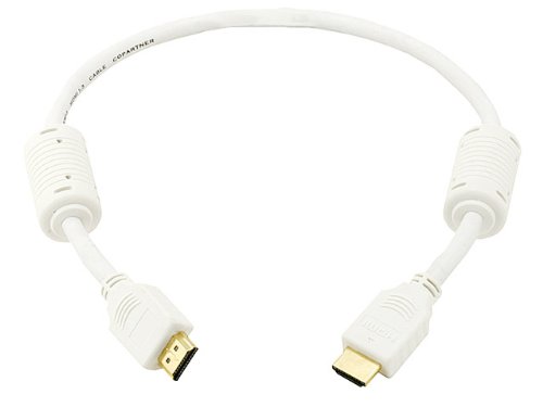 Premium 1.5ft (0.5M) Ultra-High Speed HDMI Cable - 120 Hz - Version 1.3 Category 2 - 1080p - PS3 - Blu-Ray - XBox360 - WHITE Color