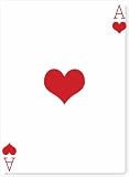 Ace of Hearts - Poker/Kasino nacht LEBENSGROSSE PAPPFIGUREN / STEHPLATZINHABER / AUFSTELLER