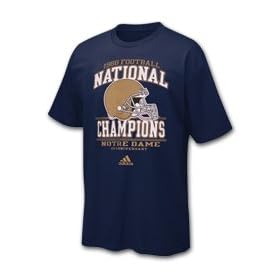 Notre Dame Fighting Irish Adidas Short Sleeve T-Shirts - National Championship 20th Anniversary