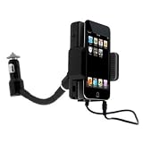 eVogue ALL in 1 FM transmitter , holder gps devices, charger , smart flex dc power cord, wireless stereo player mp3/4 ipod all generation, handsfree for iphone 3 iphone 4 plus HTC android HD2 evo 4g (include addition USB cable)