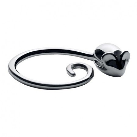 Alessi FGO02 Pip, Schl&uuml;sselanh&auml;nger aus Edelstahl 18/10 gl&auml;nzend poliert