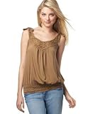Miss Chievous Smocked Eyelet-Trim Top