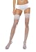 Dreamgirl Women's Sheer Thigh High Socks, White, One Size