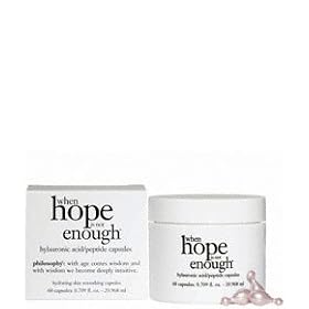 philosophy - when hope is not enough - replenishing hyaluronic acid/peptide capsules - advanced facial skin care