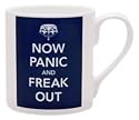 Now Panic and Freak Out Mug Navy Blue