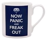 Now Panic and Freak Out Mug Navy Blue