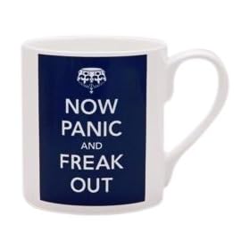 Now Panic and Freak Out Mug Navy Blue