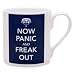 Now Panic and Freak Out Mug Navy Blue