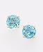 14k Gold Blue Topaz Stud Earrings