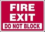 FIRE EXIT DO NOT BLOCK 10