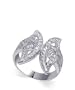 Nickel Free Rhodium Plated Sterling Silver Cubic Zirconia Polished Finished Band Butterfly Animal Ring Size 5, 6, 7, 8, 9, 10
